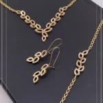 سرویس طلا تمام تراش طرح برگ ۱۸ عیار